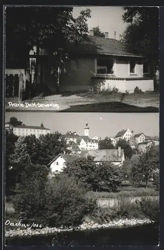 AK Dachau /Obb., Praxis Dr. H. Sewering, Ortsansicht