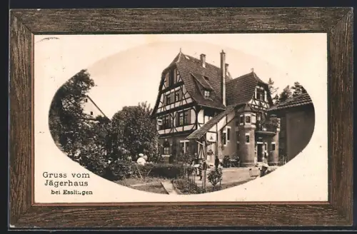 AK Esslingen / Neckar, Gruss vom Kurhotel Jägerhaus