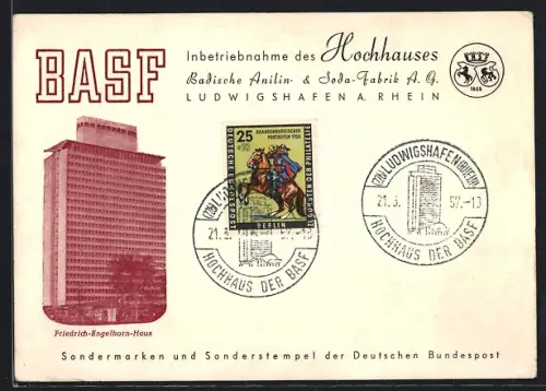 AK Ludwigshafen a. Rhein, BASF-Hochhaus, Friedrich-Engelhorn-Haus