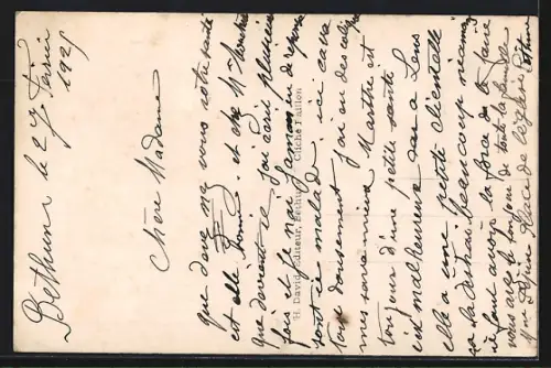 AK Béthune, La Rue Louis Blanc, Strassenpartie