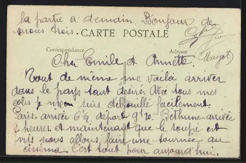 AK Béthune, L`entrée de la rue Sadi Carnot après la guerre