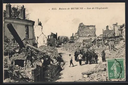 AK Béthune, Rue de l`Esplanade, Strassenpartie