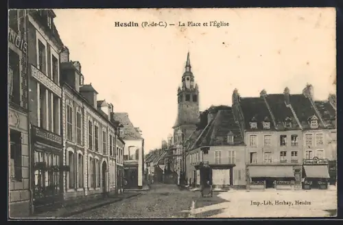 AK Hesdin, La Place et l`Eglise