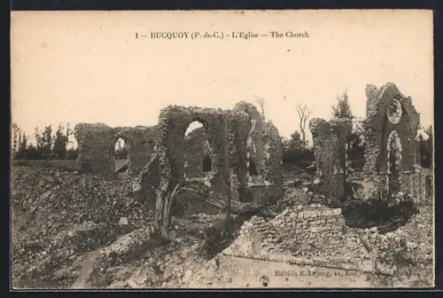 AK Bucquoy /P.-de-C., L`Eglise