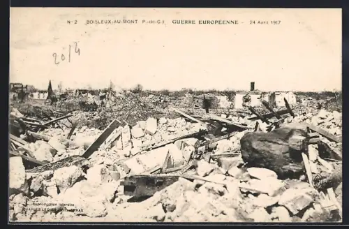AK Boisleux-au-Mont /P.-de-C., Guerre Européenne 1917, Panorama