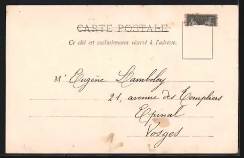 AK Bapaume, Statue du Général Faidherbe