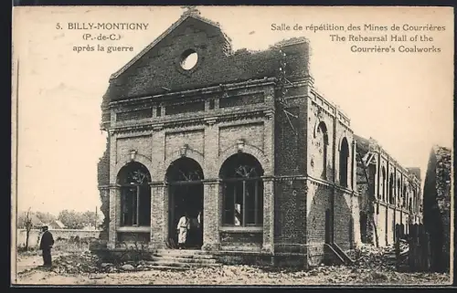 AK Billy-Montigny /P.-de-C., Salle de répétition des Mines de Courrières après la guerre