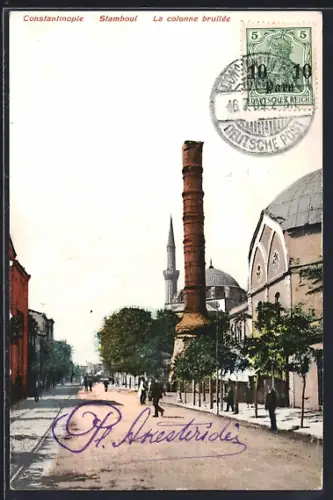 AK Constantinople, La colonne brullee