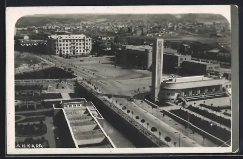 AK Ankara, Stadtblick aus der Vogelschau