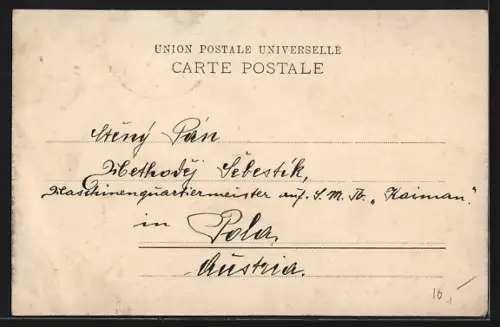 AK Smyrne, Tombeau de St. Polycarpe et vue