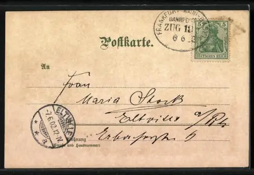 Künstler-AK Carl Münch: Karlsruhe, Kriegerstrasse mit Litfasssäule