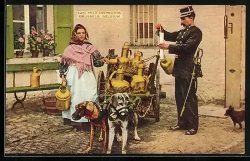 AK Brussels, Milk Inspector, Hundegespann