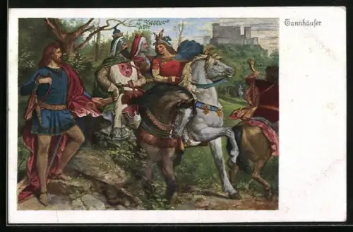 AK Tannhäusers Ritt zur Wartburg