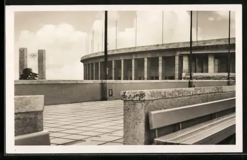 AK Berlin, Reichssportfeld, Olympiade 1936, Blick vom Schwimmstadion