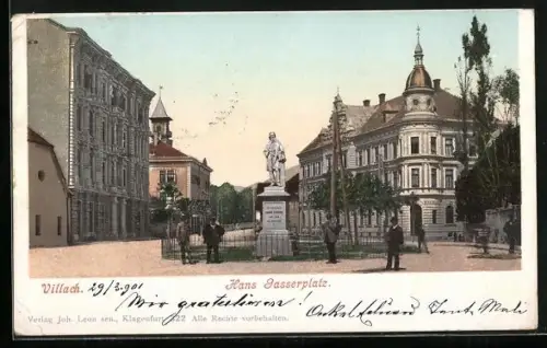 AK Villach, Denkmal am Hans Gasserplatz
