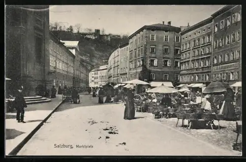 AK Salzburg, Partie am Marktplatz