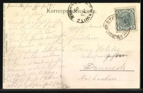 AK Steindorf am Ossiacher See, Totalansicht mit See- u. Bergpanorama aus der Vogelschau