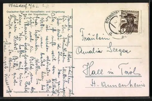 AK Steindorf, Ossiacher-See mit Bodensdorf, Unterberg und Feldkirchen, Bergpanorama mit Karawanken, Mangart und Triglav