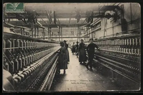 AK Flers /Orne, Filature de la Planchette, Salle du Filage