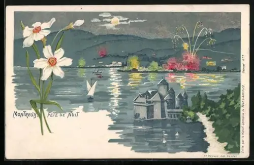 AK Montreux, Panorama, Fete de Nuit