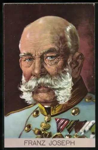 AK Kopfporträt Kaiser Franz Josef I. von Österreich in Uniform