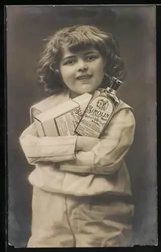 AK Reklame für Medikament Siroline von Hoffmann-La Roche