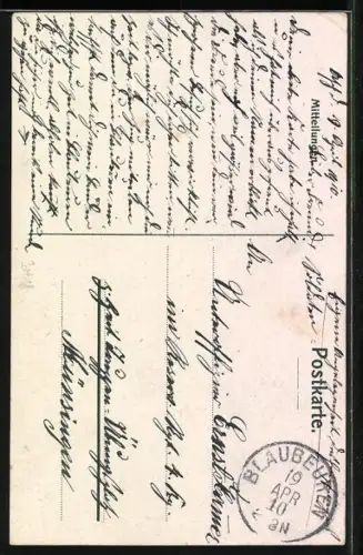 Künstler-AK Fritz Reiss: Alte Frauen lesen beim Stricken gerne Zeitung