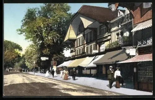 AK Interlaken, Geschäfte am Höheweg