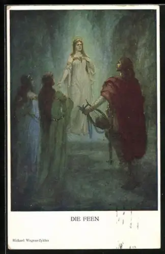 AK Die Feen und Mann mit Lyra, Sage