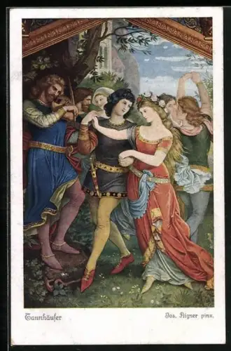 Künstler-AK Tannhäuser, Tanzszene