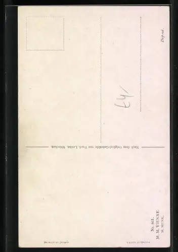 AK Die Walküre, Frau kniet vor einem mit Speer bewaffneten Krieger, Richard Wagner