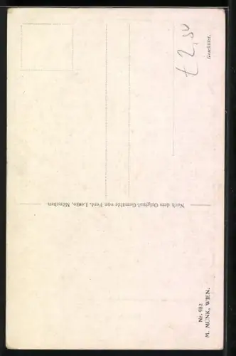 AK Die Walküre, Frau kniet vor einem mit Speer bewaffneten Krieger, Richard Wagner