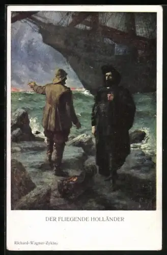 AK Richard Wagner, Der Fliegende Holländer