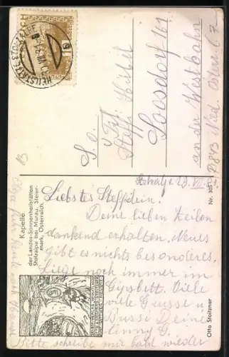 Künstler-AK Otto Stoitzner: Murau, Kapelle auf der Stolzalpe