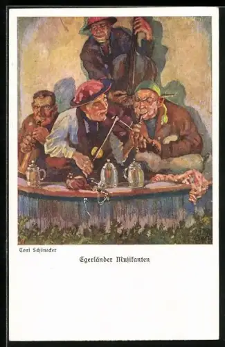 Künstler-AK Egerländer Musikanten