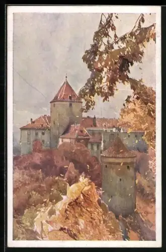 Künstler-AK Prag / Praha, Prager Burg, Daliborka