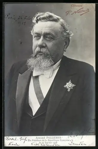 AK Französischer Präsident Armand Fallières