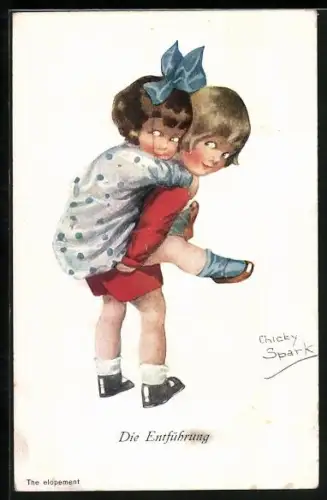 Künstler-AK Chicky Spark: Die Entführung, spielende Kinder