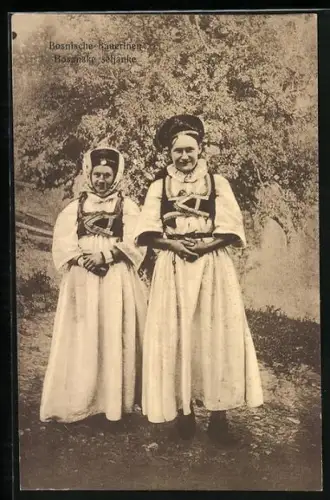 AK Bosnische Bäuerinnen in Tracht