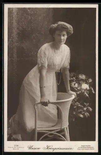 AK Unsere Kronprinzessin, Portrait von Kronprinzessin Cecilie