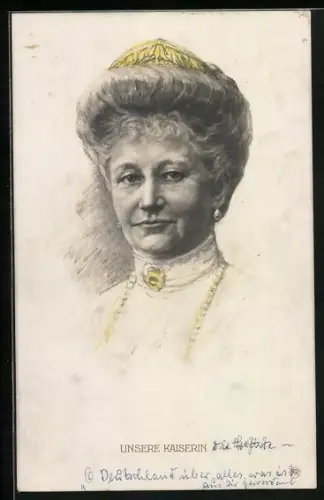 AK Unsere Kaiserin, Portrait von Kaiserin Auguste Victoria von Preussen