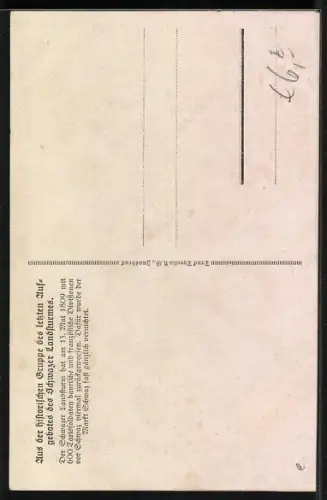 Künstler-AK Aus der historischen Gruppe des letzten Aufgebotes des Schwazer Landsturmes, An der Quelle