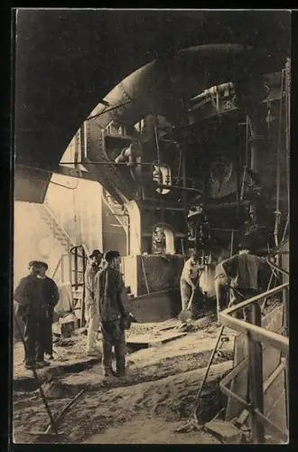 AK Couillet, Usines Metallurgique du Hainaut, Preparation de la coulée de la fonte
