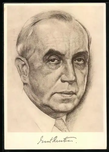 AK Ernst Reuter Portrait, geb. 29. Juli 1889