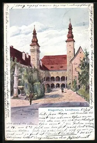 Künstler-AK Klagenfurt, Landhaus