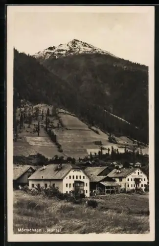 AK Mörtschach im Mölltal, Teilansicht mit Gasthof Kaponig