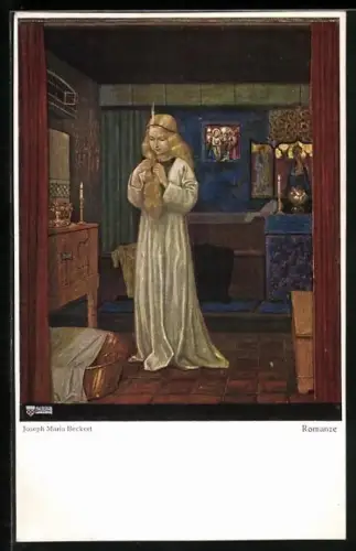 Künstler-AK sign. Joseph Maria Beckert: Romanze