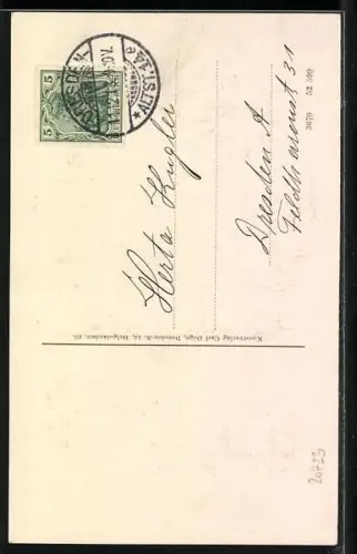 Briefmarken-AK Dresden, 9-10 V. 11.12.13 Postamt 14