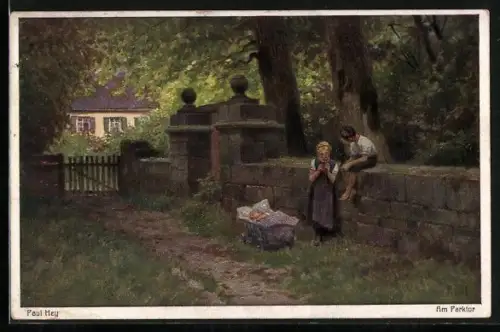 Künstler-AK Paul Hey: Am Parktor