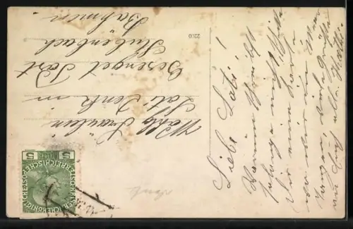 Foto-AK Gruppenfoto in Bademoden im Wasser